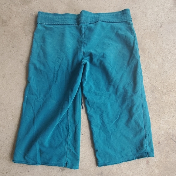 RELISTED OP teal drawstring wide leg capris - Picture 2 of 4